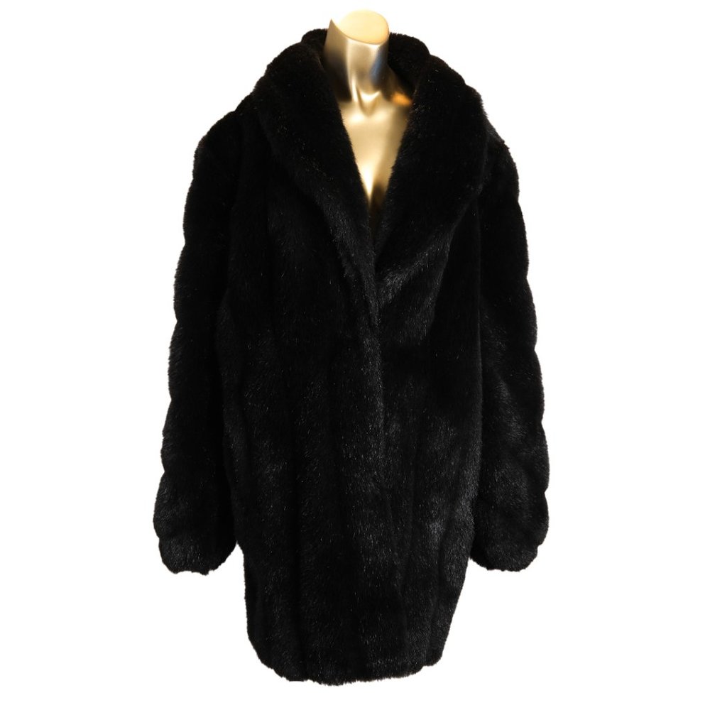 ULTIMATE Vintage 80s Faux Mink Fur Coat Monteray Fashions